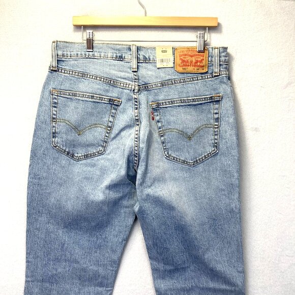 Levi's 541 Athletic Taper Jeans Mens 34x32 Light Wash Stretch Denim Eco Ease - Picture 4 of 16